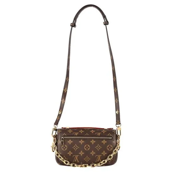 Louis Vuitton Pochette Métis East West Crossbody Bag in Brown Coated Canvas - Picture 3 of 8